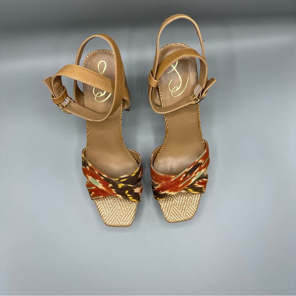 Sam Edelman Nolita Heeled Sandal Shoes Women’s Size 10 Orange Brown - Picture 5 of 16
